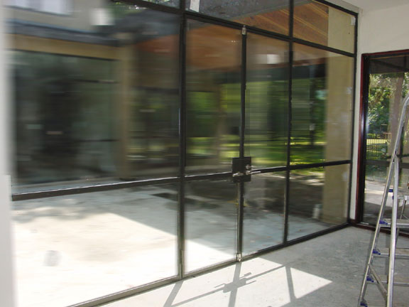 Minimalist Stainless Glass Doors  4