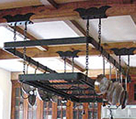 Large Iron Pot Rack