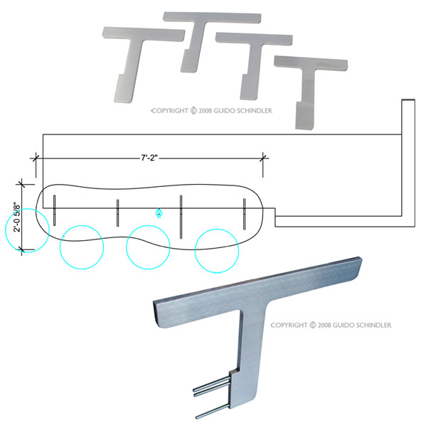 Stainless T-Style Brackets 8